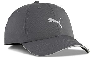 Boné Puma Masculino Aba Curva Logo Refletivo - Cinza