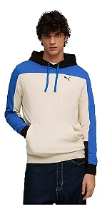 Moletom Puma Masculino Essentials Block- Creme/azul/preto 691262