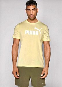 Camiseta Puma Masculina Ess. Logo Tee- Amarela 682533