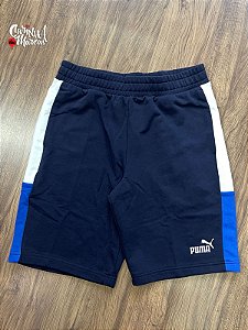 Bermuda Puma Masculina Essentials Block- Azul Marinho 684690