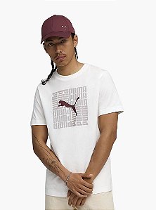 Camiseta Puma Masculina Graphic Box- Branca 688031