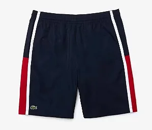 Bermuda Lacoste Masculina Sport Colorblock Azul marinho / vinho- GH314T