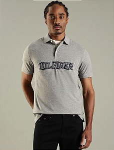 Polo Tommy Hilfiger Masculina - Cinza