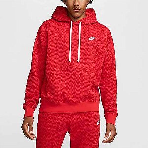 Moletom Nike Masculino NSW Club Fleece Hoodie- Vermelho HJ6886