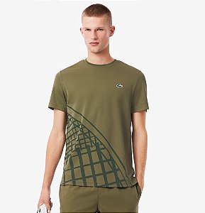 Camiseta Lacoste Sport Regular Fit- Verde TH4753