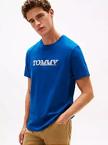 Camiseta Tommy Hilfiger Masculina  - Azul