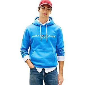 Moletom Tommy Hilfiger Masculino Logo Est. 1985- Azul 78JB335