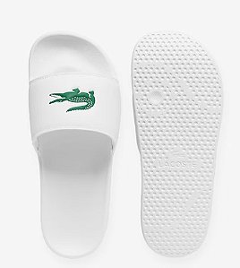 Chinelo  Lacoste Masculino Serve Slide  0.0 - Branco