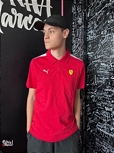 Polo Puma Masculina Ferrari Fanwear - Vinho 630873