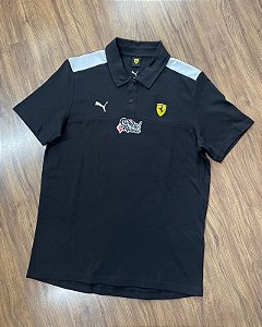 Polo Puma Masculina Ferrari Fanwear - Preta 630873