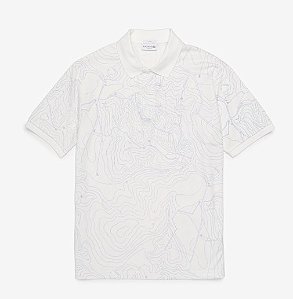 Polo Lacoste Masculina Topographics - Branca PH9287