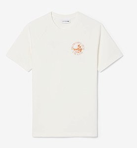 Camiseta  Lacoste Masculina Edição Miami Open - Branca TH0423