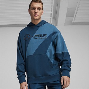 Moletom Puma Masculino Mercedes-AMG Petronas F1- Azul petróleo 623727