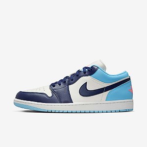 Tênis Nike Masculino Air Jordan 1 Low - Azul/branco