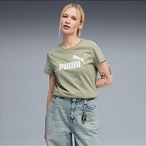 Camiseta  Puma Feminina Essentials - Verde 688870