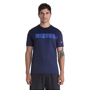 Camiseta Masculina Mizuno Focus Stamp - Azul Marinho