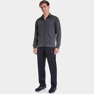 Agasalho Masculino  Mizuno II - Cinza+Preto MIMST6439