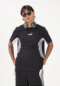 Camiseta Puma Masculina Ess Block-Preta 69169801