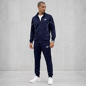 Agasalho Puma Masculino Poly Piping Suit -Azul Marinho  69176516