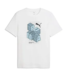 Camiseta Puma Masculina Graphic Tee -Branca 691782 02