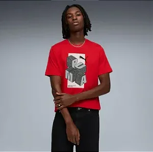 Camiseta Puma Masculina Graphic Tee -Vermelha 691782011