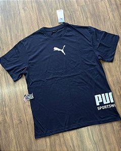 Camiseta Puma Masculina Sport Relaxed-Azul Marinho 69216916