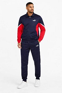 Agasalho Puma Masculino Ess Block-Vermelho/Azul Marinho 69176716