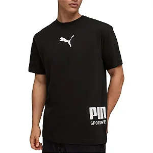 Camiseta Puma Masculina Sport Relaxed-Preto 69216901