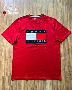 Camiseta Tommy Hilfiger Masculina-Vermelha XM07429600