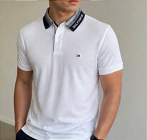 Polo Tommy Hilfiger Masculina-Branca MW31679