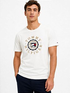 Camiseta Tommy Hilfiger Masculina-  Off White  XM07701400