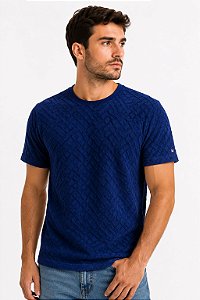 Camiseta  Masculina  Tommy Hilfiger Monograma-Azul Marinho 0MW42381