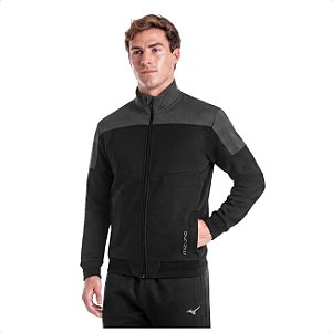 Agasalho Masculino Mizuno  Root V-Preto/Cinza 6441