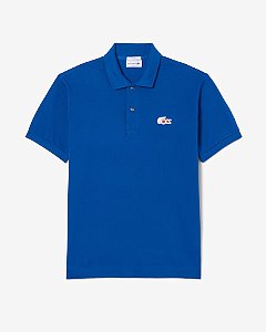 Polo Masculina Lacoste Edição Japão-Azul PH5006