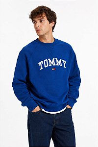 Moletom  Tommy Hilfiger Unissex-Azul XM063