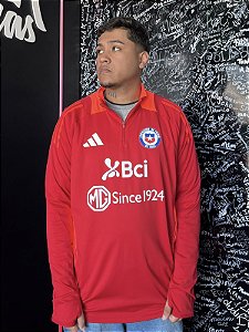 Manga Longa Masculina Adidas Chile -Vermelha