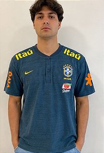 Camiseta Masculina Nike Seleção Brasileira-Verde Petróleo (GG)