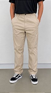 Calça Masculina alfaiataria  Poliester Sport Fino-Bege CL6B