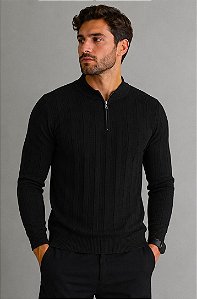 Suéter Masculino Texturizado-Preto 5724