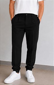 Calça Masculina Alfaiataria Fusion-Preta