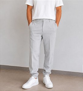 Calça Masculina Alfaiataria Fusion-Cinza