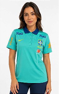 Polo Feminina Nike Seleção Brasileira-Verde Água FJ7132