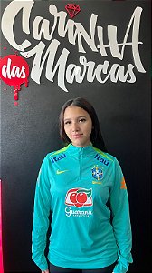 Manga Longa Feminina Nike Seleção Brasileira - Verde Água FZ5456