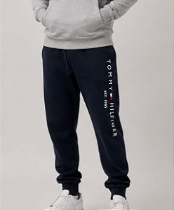 Calça Masculina Moletom Tommy Hilfiger Jogger -Azul Marinho78JB339410