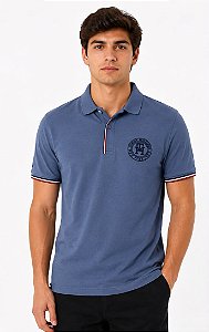 Polo Tommy Hilfiger Masculina-Azul Petróleo 78JB243