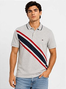 Polo Tommy Hilfiger Masculina-Cinza 78JA988