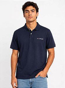 Polo Tommy Hilfiger Masculina-Azul Marinho 78J5