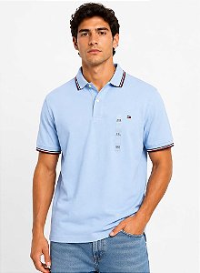 Polo Tommy Hilfiger Masculina-Azul Bebê 78JA738