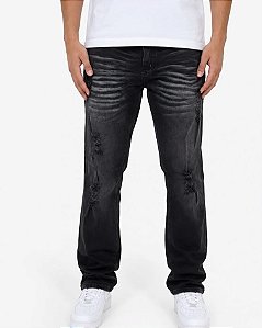 Calça Jeans Masculina Premium Denim-Preta 324