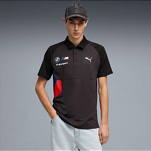 Polo Masculina Puma BMW M Motorsport-Preta 713718001